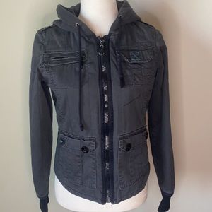 Billabong Utility Military Jacket Hooded Small